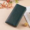 Billetera Transfronteriza para Mujer Textura de Cuero Genuino Larga Billetera de Cuero Suave con Guijarros de Gran Capacidad Billetera de Mujer