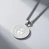 Colar com Pingente de Monstro Feminino Medusa de Cabelos de Serpente Moda Única Aço Titânio Símbolo Grego Antigo Joia Acessório de Aço Inoxidável