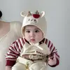 Touca de Bebê Outono Inverno Quente à Prova de Vento Proteção para Orelhas Gorro para Meninos Meninas Estilo Fofo Touca para Recém-Nascido