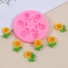 Flor Margarida Aromaterapia Gesso Etiqueta Molde de Silicone Girassol Chocolate Fondant Biscoito Decoração Molde de Bolo