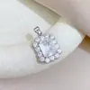 Anel de Ródio Real Dourado Estilo Gelo Rombo Estrela Prata Moda Comércio Exterior Transfronteiriço Joias DIY Cobre Zircônia Pingente Micro-Incrustado Acessórios
