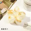 Nuevo Clip de Huevo con Flores Qiyue Moda Impresión UV Pasador de Orquídea Florale Clip de Tiburón Creativo Europeo y Americano