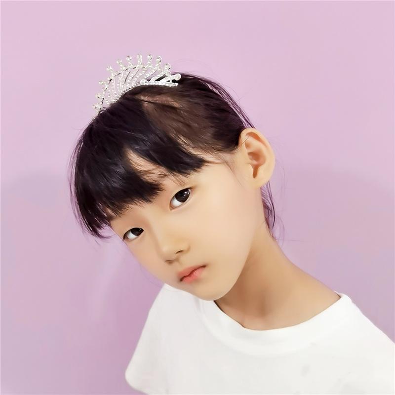 韩版儿童皇冠饰品影楼婚庆头饰水钻发梳发饰表演珍
