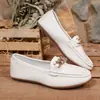 Sapatos Femininos Plus Size 2026 Outono Bico Redondo Baixo Rasos Salto Baixo Planos Casuais Sapatos Mocassins de Tamanho Grande para Mulheres Tamanho 41-42