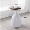 Mesa lateral de sofá, sala de estar, mesa de centro pequeña, mesa de rincón, mesita de noche de hierro forjado, mesa lateral pequeña para balcón, mesa redonda pequeña, adecuada para apartamentos pequeños