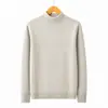 Suéter de Punto de Cuello Alto de Manga Larga Cálido para Mujer, Estilo Nuevo de Otoño e Invierno, Color Sólido