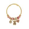 Panjia novo bracelete de aço inoxidável dourado personalidade Coringa urso amor diamante ajustável bracelete para namoradas atacado