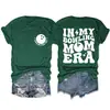 Era de mamá de bolos diversión de bolos cuello redondo casual para mujer capa base camiseta Amazon transfronteriza holgada manga corta