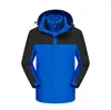8199 Roupa de assalto três em um para atividades ao ar livre outono e inverno destacável masculina e feminina quente, à prova d'água e à prova de vento impressão de logotipo de vestuário de trabalho