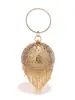 Bolso de Noche con Borlas de Venta Caliente Transfronterizo para Mujer, Bolso de Mano, Elegante Bolso de Fiesta de Bodas tipo Clutch, Bolso de Noche Incrustado con Diamantes