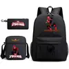 Suministro de fábrica Mochila escolar de Spider-Man para comercio exterior Personajes de animación alrededor Estudiantes hombres y mujeres Mochila escolar Bolsa para viajes al aire libre de ocio