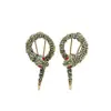 Pendientes de Aleación de Cobre para Mujer con Estilo Retro Francés, Diseño de Nicho, Temperamento Elegante de Gama Alta, Transmisión en Vivo Transfronteriza de Segunda Mano