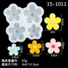 Florzinha de furo único molde de silicone de flor de cinco pétalas flor de quatro pétalas emplastro argila bugiganga cola decorativa drop mold spot batch