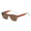 Gafas de sol de moda con montura cuadrada para hombre 2026, Gafas de sol con montura grande y estampado de leopardo UV para mujer, Mayorista Transfronterizo de Tendencia