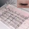 Pestañas Brillantes con un Tacto Transparente, Pestañitas Diagonales Ultra Finas, Look Natural Desordenado y Salvaje, Plata Diamante Triturado, Pestañas Postizas Pequeñas Tipo Zorro, Realistas