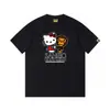 Camiseta de manga corta de la marca japonesa de moda BAPE, peso pesado de verano 240g algodón puro, camuflaje de cabeza de mono, tiburón mono, venta al por mayor transfronteriza