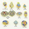 Antiguo oro quemando azul respaldo Nube Diez ocho Perlas de loto diy cloisonné calabaza pulsera de tres vías accesorios