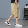 Strictly Selected Verão plus size Calças Capri Masculinas Soltas Multi-Bag Calças Esportivas Casuais Algodão Resistente ao Desgaste Respirável Macacão Masculino