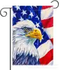 Bandera de jardín de Amazon para el Día de la Independencia, nueva, transfronteriza, lino, impresión a doble cara, bandera de jardín, bandera de jardín para vacaciones, bandera
