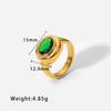 Anillo Retro Personalizado de Moda Transfronteriza Europea y Americana Tendencia de Moda para Mujer Anillo de Circonita Joyería de Acero Inoxidable Chapado en Oro de 18 Quilates