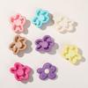 Estilo coreano color dulce flocado felpa acrílico multicolor flor diy tocado accesorios para el cabello cuerda para el cabello material femenino al por mayor