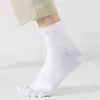 Calcetines de Cinco Dedos para Hombre, Calcetines Finos de Algodón para Verano, Calcetines de Cinco Dedos Antibacterianos, Calcetines de Malla Transpirable hasta la Pantorrilla con Dedos Separados, Calcetines de Dedos Divididos para Hombre al por Mayor
