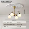 Lámpara de araña vintage estilo francés para sala de estar, lámpara de araña retro americana de nogal para comedor, lámpara de araña estilo crema para dormitorio de casa de huéspedes, frijol mágico