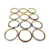 Yongge Jewelry Pulsera de Esmalte Transfronteriza Europea y Americana para Mujer Moderna Colorida Geométrica Rayada de Puntos Filigrana con Borde Dorado Accesorio de Mano