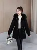 Parka Cálida Engrosada Estilo Coreano Holgada con Cuello Grande de Piel para Mujer 2026 Invierno Nueva Moda Versátil Adelgazante Ropa de Abrigo