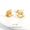 Tienda de Oro Mismo Estilo Arena Dorada Color Macarrón Caballo Mecedor Colgante Anillo Pequeño de Carrera Multicolor Cadena para Clavícula Accesorios DIY