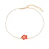 Colar Transfronteiriço Europeu e Americano Novo Estilo Boho de Férias Flor de Plumeria Fofa Flor de Argila Macia Colar de Contas de Arroz para Mulheres
