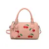 Bolsa de Ombro Feminina com Bordado de Cereja 2026 Nova Bonita Nicho Bolsa Transversal Moda Bolsa de Mão Bolsa Feminina Comércio Exterior Bolsa Feminina