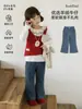 Wuli Bu Yi [Procesamiento Personalizado] Pantalones de Encaje Acampanados para Niñas Moda Otoñal Jeans Cómodos y Amigables con la Piel