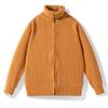 Chaqueta Cardigan de Punto para Hombre Otoño e Invierno Chaqueta Suéter Convertible de Cuello Alto Color Sólido Engrosada Tendencia Superior