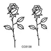 Pegatinas de Tatuaje Minimalistas Personalizadas en Blanco y Negro, Pegatinas de Tatuaje Temporales, Pegatinas de Tatuaje Impermeables de Estilo Fresco en Stock para Halloween