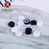 Venta al por mayor de fábrica en stock resina doble cara botones para camisas de panadería al por mayor Negro Blanco Transparente de dos ojales botones para ropa