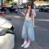 Shorts de Mezclilla para Mujer 2025 Verano Nuevo Cintura Alta Sueltos Rectos Adelgazantes Estilo Lazy Versátiles Pantalones Recortados de Pierna Ancha