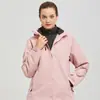 2024 Chaqueta Clásica de Dos Piezas Tres en Uno para Pareja a Prueba de Viento Impermeable Traje de Montañismo para Pareja al Aire Libre para Hombres y Mujeres
