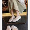 2026 Nuevo Estilo Zapatos Planos Estilo Ballet Redondos Pequeños con Lazo, Zapatos Individuales Suaves de Boca Baja para Mujer, Zapatos Planos de Ballet Color Rojo Otoño