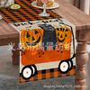 Nuevo Mantel Transfronterizo de Halloween Serie Calavera Calabaza Decorativo para Mesa de Café Aislante Térmico Antideslizante Mantel de Lino