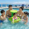 Lindo flotador de bebé con forma de rana y dosel parasol, divertido diseño de caricatura, material de PVC, bote inflable con forma de rana y dosel