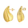 Pendientes de Moda Irregulares Transfronterizos Europeos y Americanos Pendientes de Hilo Hueco Gota de Agua Pendientes de Nicho Personalizados de Moda Pendientes Pendientes