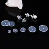 Almohadilla reparadora para piercing de oreja con forma de disco pequeño antihipertrofia, almohadilla de tachuela de oreja de silicona con forma de flor de ciruelo, almohadilla suave fija anti-retracción para piercing de labio