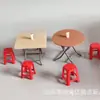 Modelos de Mesa Plegable y Sillas en Miniatura Impresos en 3D, Accesorios para Casa de Muñecas, Decoraciones de Muebles Mini Realistas