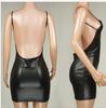 Comercio exterior nuevo fuentes europeas y americanas Noviembre Nuevo imitación PU cuero falda sin espalda sexy conjunto sexy