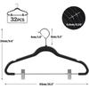 Perchas de Terciopelo con Pinzas, Perchas Antideslizantes que Ahorran Espacio, Pinzas para Trajes, Chaquetas y Pantalones de Tienda de Ropa, Ganchos Galvanizados
