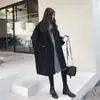 Capa de Lana Transfronteriza para Mujer Otoño e Invierno 2023 Nuevo Estilo K Delgado mm de Largo Medio Holgada Ropa Exterior de Lana para Mujer