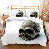 Juego de tres o cuatro piezas de impresión digital 3D transfronterizo para funda de almohada y funda de edredón con diseño de calavera personalizado europeo y americano, venta al por mayor para comercio exterior