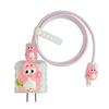 Adecuado para Cargador Apple de 20W Cubierta Protectora Cubierta para Cable de Carga Rápida de 18W TPU Transparente Mordida de Cable Té de Leche Pastel Estrella