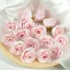 Cabeça de Flor Rosa Simulada DIY Artesanal Caixa de Presente de Casamento Decoração de Presente Decoração de Roupa Guirlanda Lote de Flores de Seda